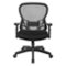 OSP Home Furnishings - Professional R2 SpaceGrid Back Manager’s Chair with Adjustable Lumbar Support and Adjustable Flip Arms - Black-Front_Standard