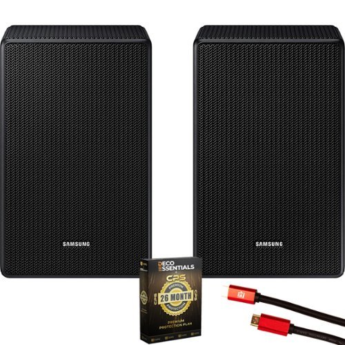 Samsung - Wireless Rear Speaker Kit w/ Dolby Atmos for Soundbar + 26 Month Extended Warranty Bundle-Front_Standard 
