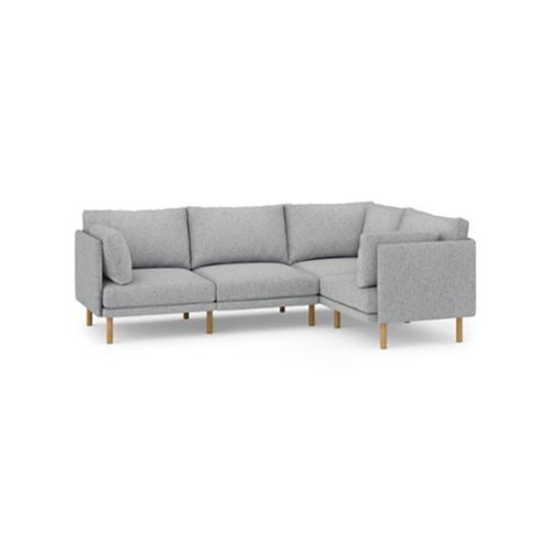 Burrow - Modern Field 4-Seat Sectional - Fog-Front_Standard 