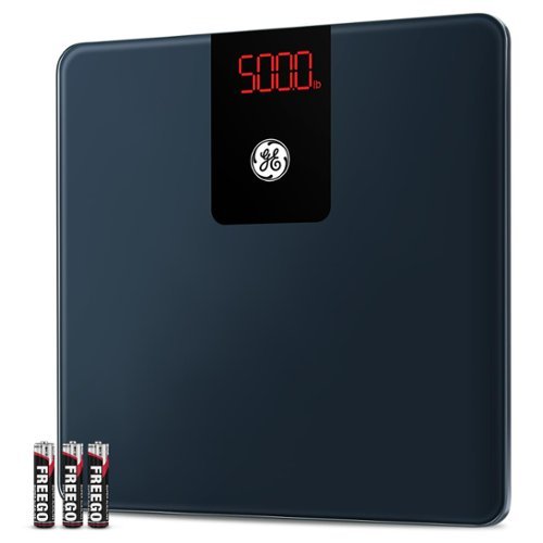 GE - Bluetooth Body Weight Scale, 500lb Digital Bathroom Scale with BMI, Accurate Electronic Weighing Device - Black-Front_Standard 