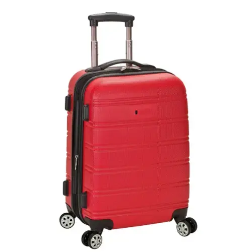 Front. Fabibe - Melbourne Hardside Expandable Spinner Wheel Luggage Red Carry-on 20-inch 22"X13. 5"x9" (with wheels)Carry-On meets - Default.