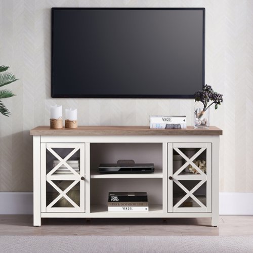 Camden&Wells - Portland TV Stand for Most TVs up to 55" - Alabaster/Oak-Front_Standard 
