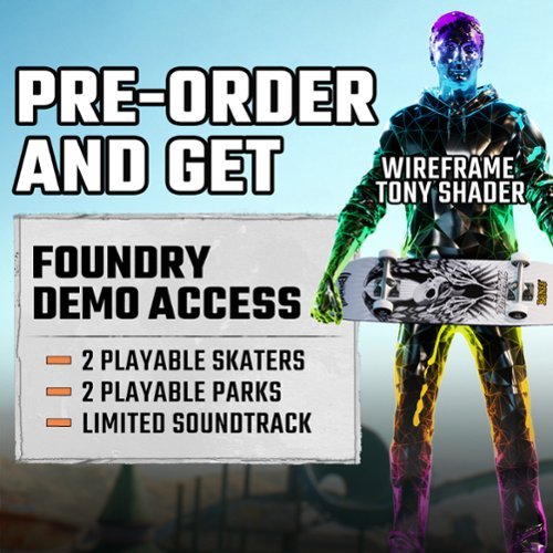  Pre-Order and get Tony Wireframe Shader and Access to Foundry Demo. Actual platform availability and launch date(s) of Foundry Demo subject to change. - Xbox