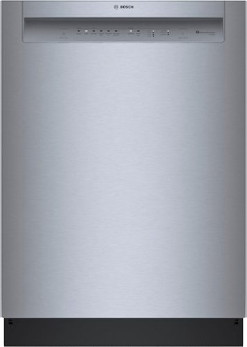 "Bosch - 300 Series 24"" Front Control Smart Built-In Stainless Steel Tub Dishwasher with 3rd Rack, 48 dBA - Stainless Steel"