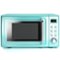 Costway - 0.7Cu.ft Retro Countertop Microwave Oven 700W LED Display Glass Turntable - Green-Front_Standard