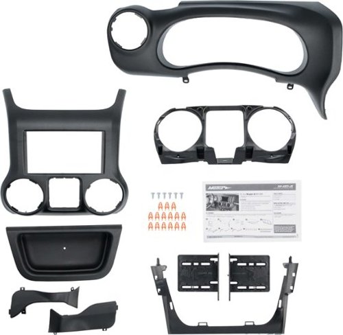 Metra Full Dash Replacement Radio Installation Kit for 2011–2018 Jeep Wrangler JK Vehicles - Black GLOBAL SHIPPING