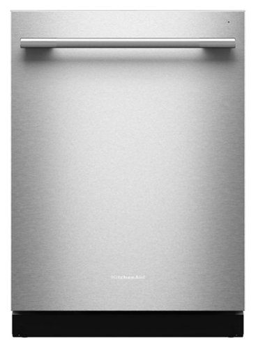 KitchenAid - 24" Top Control Built-In Dishwasher with 360 Max Jets Third Rack and ProDry System, 44 dBA - Stainless Steel-Front_Standard 
