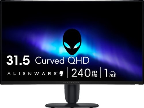 Alienware - 32" QHD 240Hz 1ms FreeSync Premium Curved Gaming Monitor with HDR (HDMI, DisplayPort) - Black