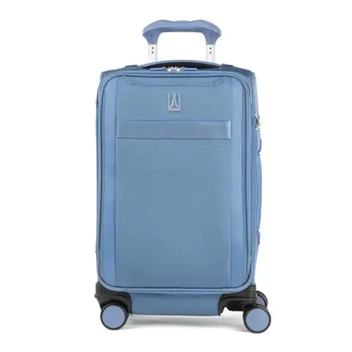 Front. Travelpro - Travelpro Versapack + Lightweight Softside Expandable 21" Carry On Spinner - Elemental Blue.