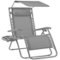 Best Choice Products - Folding Zero Gravity Recliner Patio Lounge Chair w/ Canopy Shade, Headrest, Tray - Dove Gray-Front_Standard