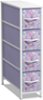 Sorbus - Narrow Dresser with 4 Drawers, Vertical Slim Storage Chest of Drawers with Steel Frame - Purple Tie-Dye-Front_Standard