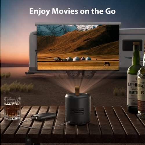 ETOE Dolphin DLP Projector, 1080P 500 ANSI Lumens, Google TV with Licensed Netflix, Dolby Atmos - Black BUY IN NORWAY