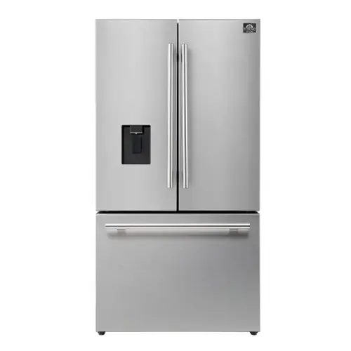 Front. Forno Appliances - Aosta 22.4 Cu. Ft. French Door Refrigerator with Automatic Ice Maker - Stainless Steel.