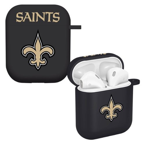 Artinian - New Orleans Saints AirPods Case Cover - Black-Front_Standard 