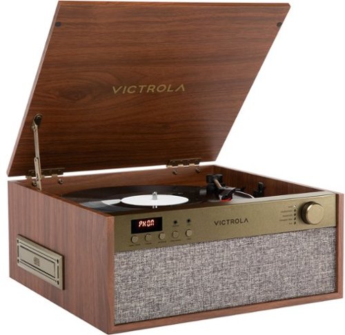 Victrola Century Essential 5-in-1 Music Center - Walnut WORLDWIDE DELIVERY