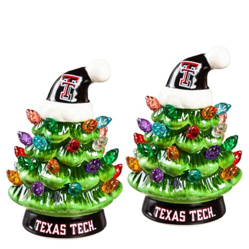Evergreen Enterprises - Texas Tech Red Raiders 2-Pack 4" Ceramic LED Christmas Tree Set - Multicolor-Front_Standard 
