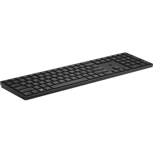 HP - 455 Programmable Wireless Keyboard - Wireless Connectivity - Radio Frequency - 2.40 MHz - QWERTY Key Layout - Up to - Black-Front_Standard 