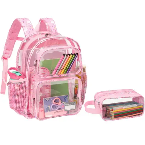 2pcs, B-pink Unicorn-Backpack & Pencil Case