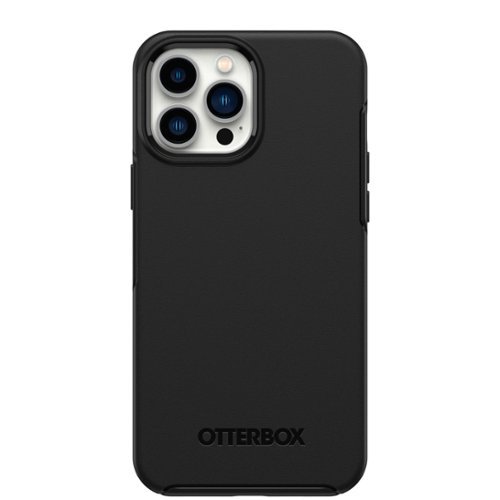 OtterBox - Symmetry Series+ for MagSafe Hard Shell for Apple iPhone 13 Pro Max and iPhone 12 Pro Max - Black-Front_Standard 