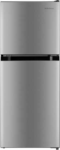 Insignia™ - 4.5 Cu. Ft. Mini Fridge with Top Freezer and ENERGY STAR Certification - Stainless Steel Look