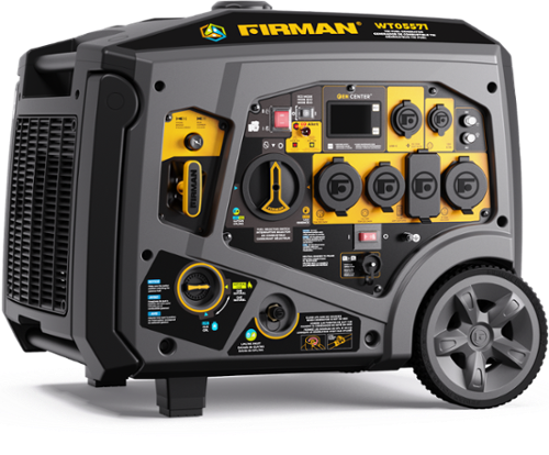 Firman - WT05571 Electric Start 120/240V RV Ready 6850-Watt Tri Fuel (Gasoline/LPG/Natural Gas) Inverter Portable Generator - Grey, Black-Front_Standard 