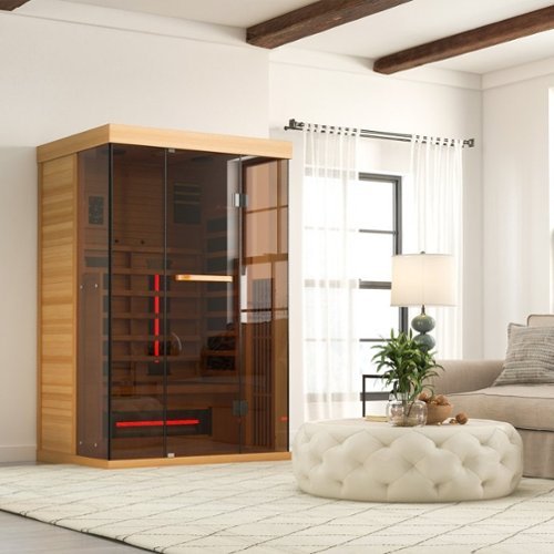 U-HOMY - Premium Infrared Sauna 2 Person - Wood Color-Front_Standard 