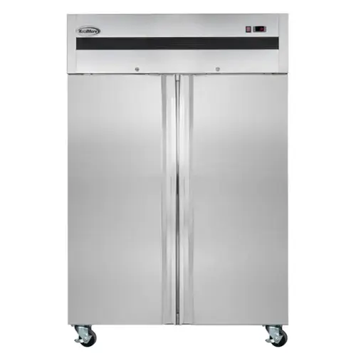 Front. Koolmore - 54 in. Two-Door Commercial Reach-In Refrigerator with Top-Mounted Compressor, 49 cu. ft. in Stainless-Steel - Stainless steel.