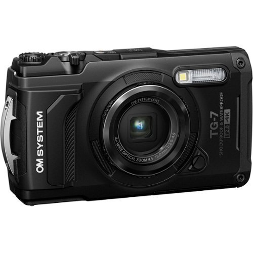 OM System - Tough TG-7 Digital Camera (Black) - V110030BU000-Front_Standard 