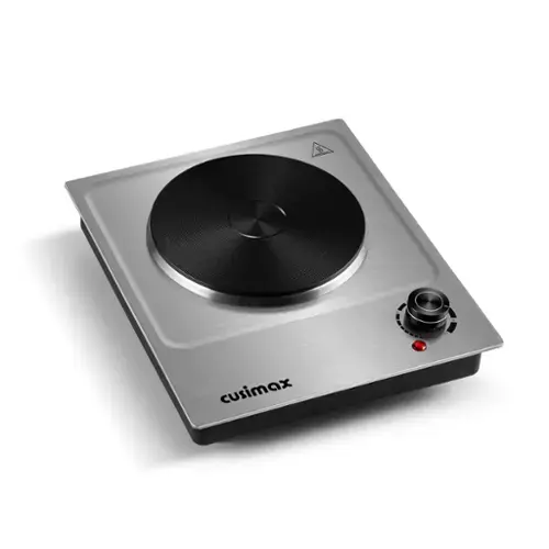 Front. Cusimax - Electric Portable Countertop Burner Easy Clean 1500W Stainlee Steel 11 Power Levels For Solo Apt Dorm Hotpot - Silver.