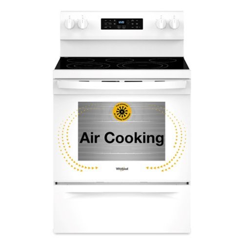 Whirlpool - 5.3 Cu. Ft. Freestanding Electric Convection Range with No Preheat Air Fry and Air Baking - White