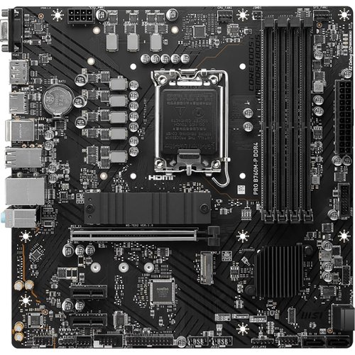 MSI - PRO B760M-P DDR4 LGA 1700 Micro-ATX Motherboard B760MPD4-Front_Standard 