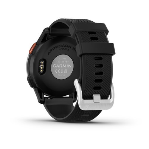 Garmin Approach S44 GPS Smartwatch 43mm Anodized Aluminum - Silver Aluminum Bezel with Black Silicone Band - (2025) SHOP ONLINE