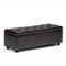 Simpli Home - Hamilton Storage Ottoman - Coffee Brown-Front_Standard