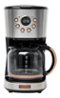 Haden - 12-Cup Programmable Coffee Maker with Strength Control and Timer - Steel/Copper-Front_Standard