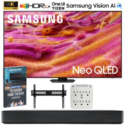 Samsung - 43" Neo QLED 4K QN90F Vision AI Smart TV (2025) w/ SKM1 Soundbar Bundle-Front_Standard 