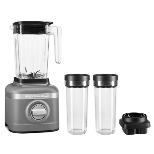 KitchenAid - KitchenAid® K150 3 Speed Ice Crushing Blender with 2 Personal Blender Jars - KSB1332 - Matte Charcoal Gray-Front_Standard 