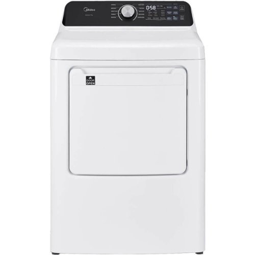Midea - 7.0 Cu. Ft. Front Load Smart Electric Dryer - White-Front_Standard 