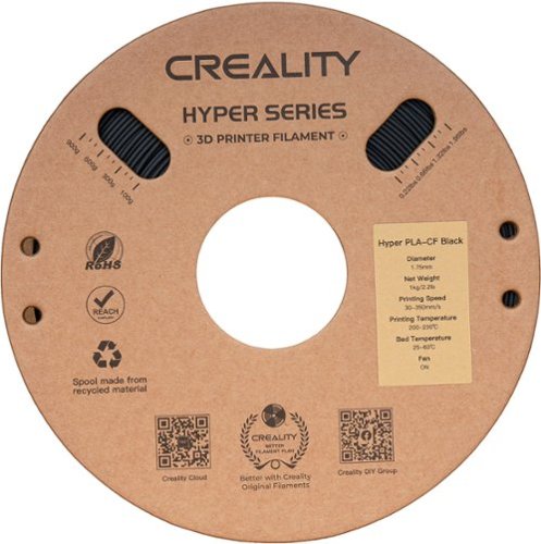 Creality 1.75 mm Hyper PLA-CF Filament 2.2 lbs for high-speed printers (1-pack) - Black HOW TO BUY