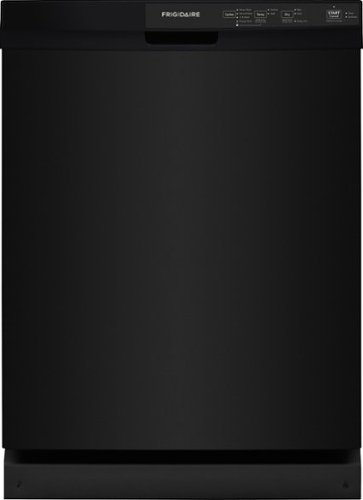 Frigidaire - 24" Front Control Built-In Plastic Tub Dishwasher with MaxDry, 54 dBA - Black-Front_Standard 