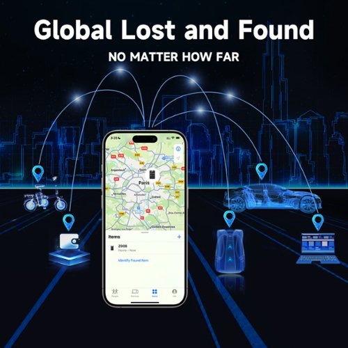 Zike Apple Find My Certified SmartCard, Slim Wallet Tracker, IPX7 Waterproof, Wireless Rechargeable Bluetooth Item Finder - Black BUY IN AUSTRALIA