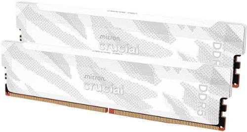 Crucial - Pro Overclocking 32GB (2x16GB) DDR5 6400MHz C32 UDIMM Desktop Memory - White