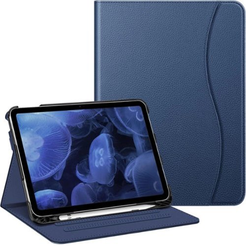 Kitcheniva - iPad 10th Generation 2022 Case With Stand And Pocket 10.9'' - Navy-Front_Standard 