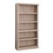 Sauder - 5-Shelf Display Bookcase w/ 3 adjustable Shelves - Laurel Oak-Front_Standard