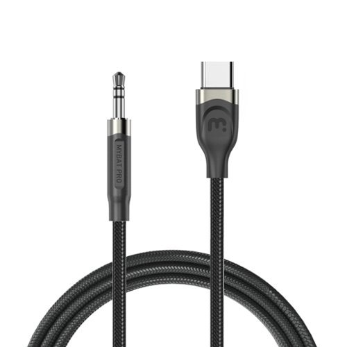Mybat Pro - USB-C to 3.5mm Male Audio Cable - 4 FT - Black-Front_Standard 