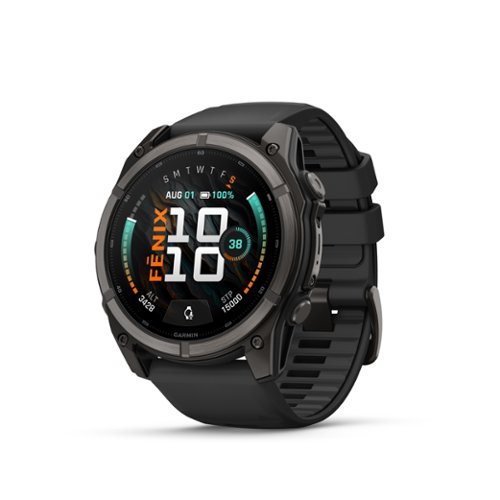 Garmin - fēnix 9 AMOLED GPS Smartwatch 51mm Fiber-reinforced polymer - Black Silicone Band - (2026)