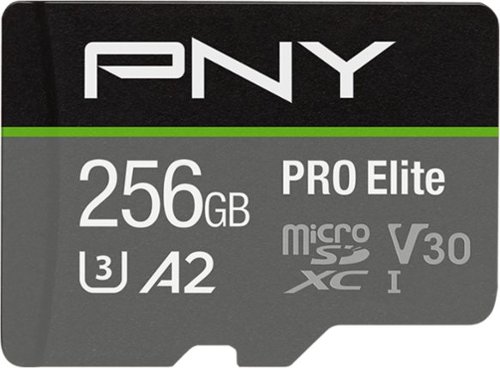 PNY - 256GB PRO Elite Class 10 U3 V30 A2 microSDXC Flash Memory Card