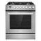 COSMO - COS-305AGC 30 in. Nebula Collection 5.0 cu. ft. Gas Range, 5 Burners, Rapid Convection Oven, Cast Iron Grates - Stainless Steel-Front_Standard