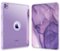 DTTO - Case for iPad Air 13" (M2/M3) and iPad Pro 12.9" (3rd/4th/5th/6th Gen) ,Smooth Matte Back,TPU Shockproof Frame - Purple Marble-Front_Standard