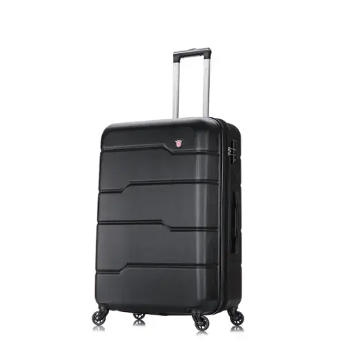 Front. DUKAP - Rodez Lightweight Hardside Spinner Luggage 28" - BLACK.