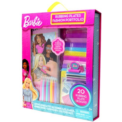 Tara Toys Barbie Rubbing Plates Fashion Portfolio - 3+ GLOBAL SHIPPING